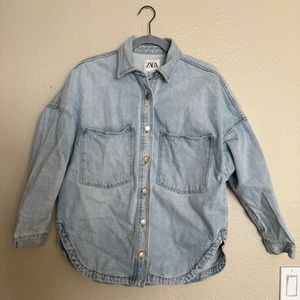 Zara oversized denim jacket